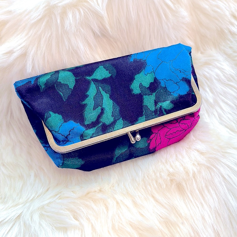 💐Glamorous 2-N-1 Floral Satin »Snap-N-Fold» Essential Miniature Fashion Handbag